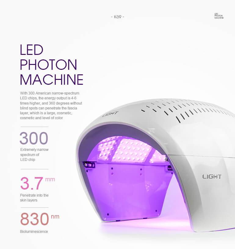 LED photon machine for pores shrink and skin repair, K69